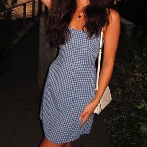 Brandy Melville Blue Plaid Dress